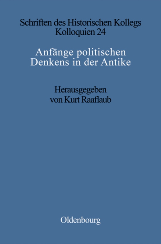 Anfänge politischen Denkens in der Antike