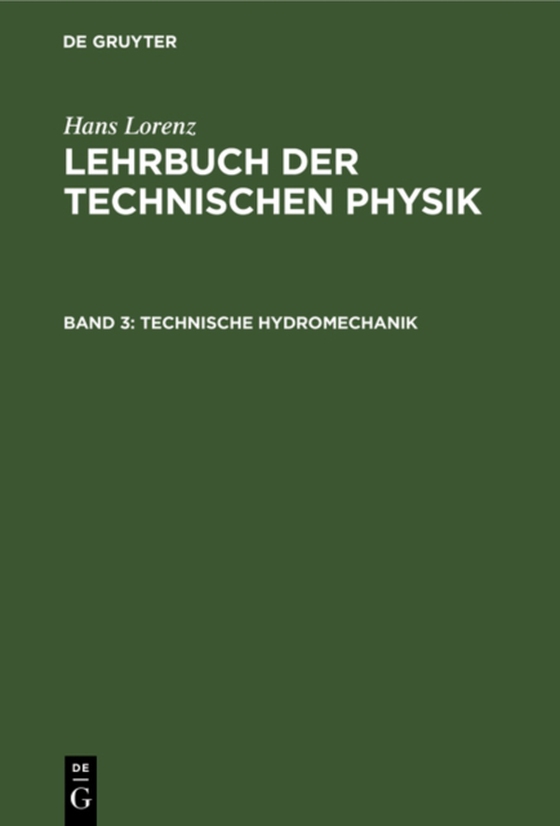 Technische Hydromechanik (e-bog) af Lorenz, Hans