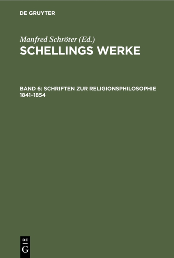 Schriften zur Religionsphilosophie 1841–1854 (e-bog) af -