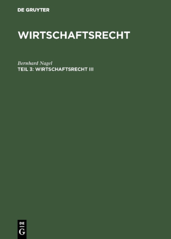 Wirtschaftsrecht III (e-bog) af Nagel, Bernhard