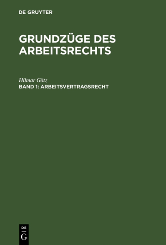 Arbeitsvertragsrecht (e-bog) af Gotz, Hilmar