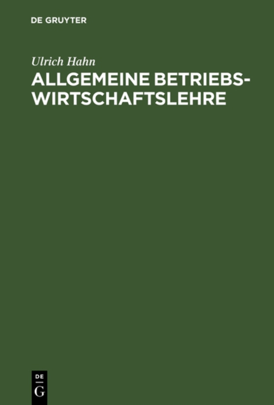 Allgemeine Betriebswirtschaftslehre