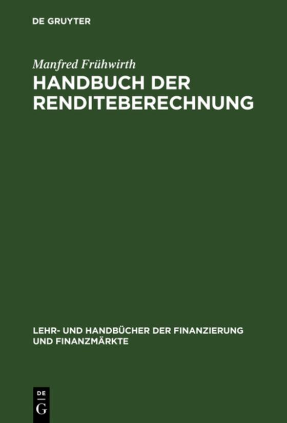 Handbuch der Renditeberechnung (e-bog) af Fruhwirth, Manfred