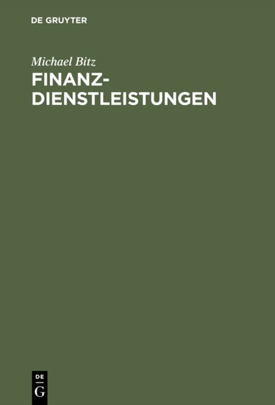 Finanzdienstleistungen (e-bog) af Bitz, Michael