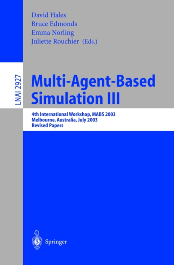 Multi-Agent-Based Simulation III (e-bog) af -