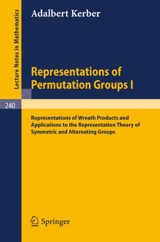 Representations of Permutation Groups I (e-bog) af Kerber, A.