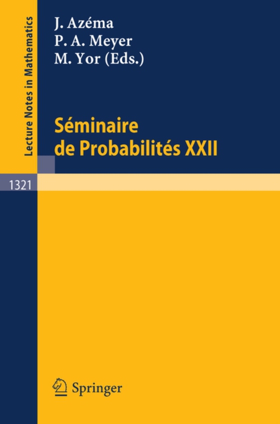 Seminaire de Probabilites XXII (e-bog) af -