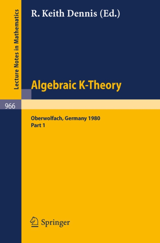 Algebraic K-Theory. Proceedings of a Conference Held at Oberwolfach, June 1980 (e-bog) af -