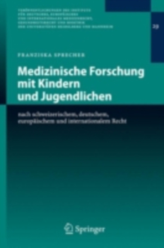 Medizinische Forschung mit Kindern und Jugendlichen (e-bog) af Sprecher, Franziska