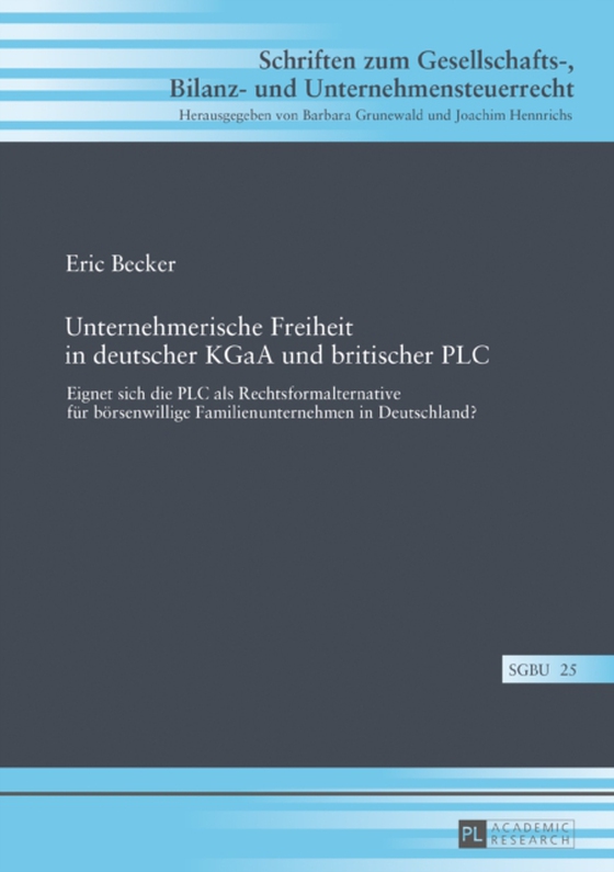 Unternehmerische Freiheit in deutscher KGaA und britischer PLC (e-bog) af Eric Becker, Becker