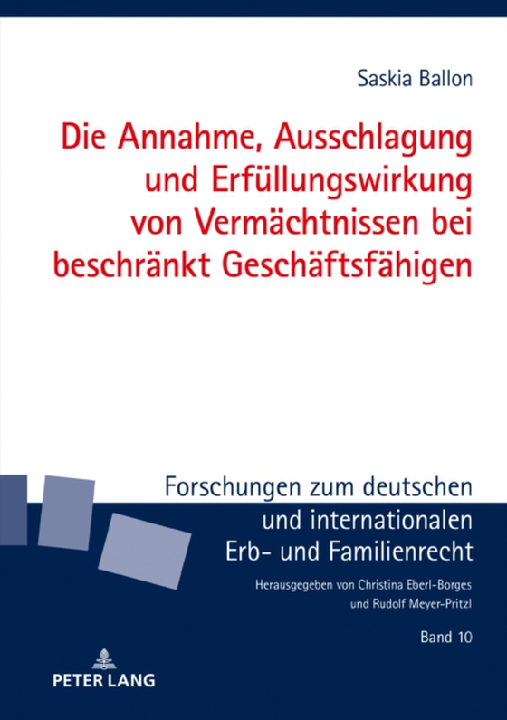 Die Annahme, Ausschlagung und Erfuellungswirkung von Vermaechtnissen bei beschraenkt Geschaeftsfaehigen (e-bog) af Saskia Ballon, Ballon