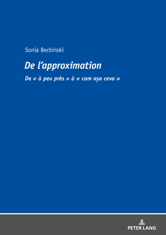 De l'approximation (e-bog) af Sonia Berbinski, Berbinski