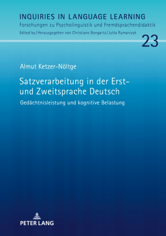 Satzverarbeitung in der Erst- und Zweitsprache Deutsch (e-bog) af Almut Ketzer-Noltge, Ketzer-Noltge