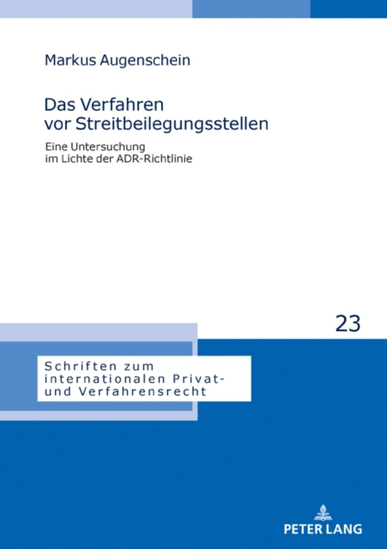 Das Verfahren vor Streitbeilegungsstellen (e-bog) af Markus Augenschein, Augenschein