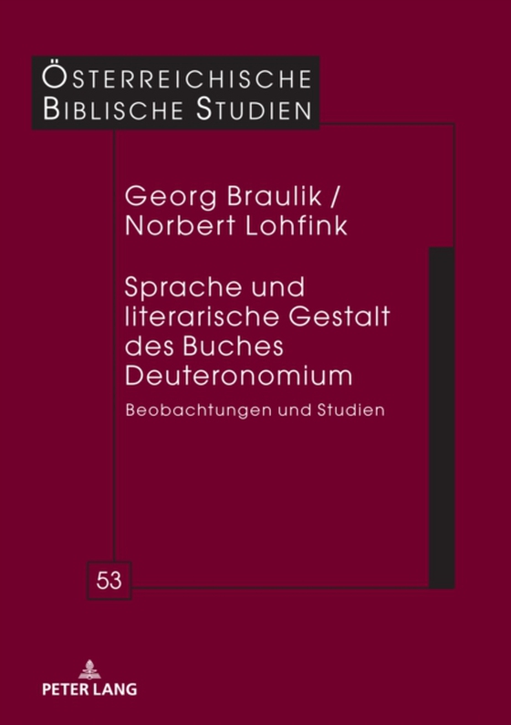 Sprache und literarische Gestalt des Buches Deuteronomium