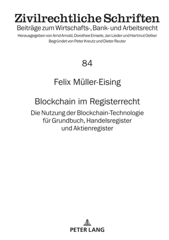 Blockchain im Registerrecht (e-bog) af Felix Muller-Eising, Muller-Eising