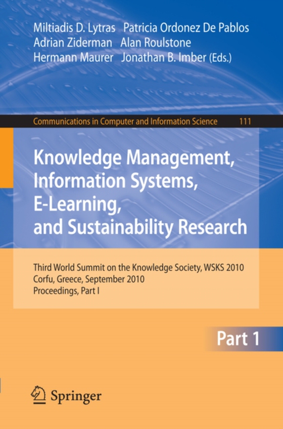 Knowledge Management, Information Systems, E-Learning, and Sustainability Research (e-bog) af -