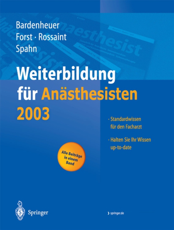 Weiterbildung für Anästhesisten 2003 (e-bog) af -