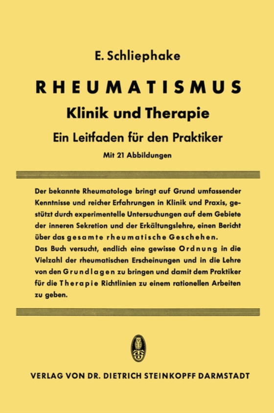 Rheumatismus (e-bog) af Schliephake, Erwin