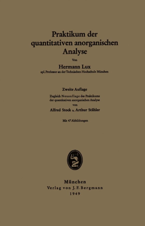 Praktikum der quantitativen anorganischen Analyse