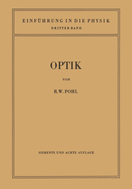 Einführung in die Optik (e-bog) af Pohl, Robert Wichard