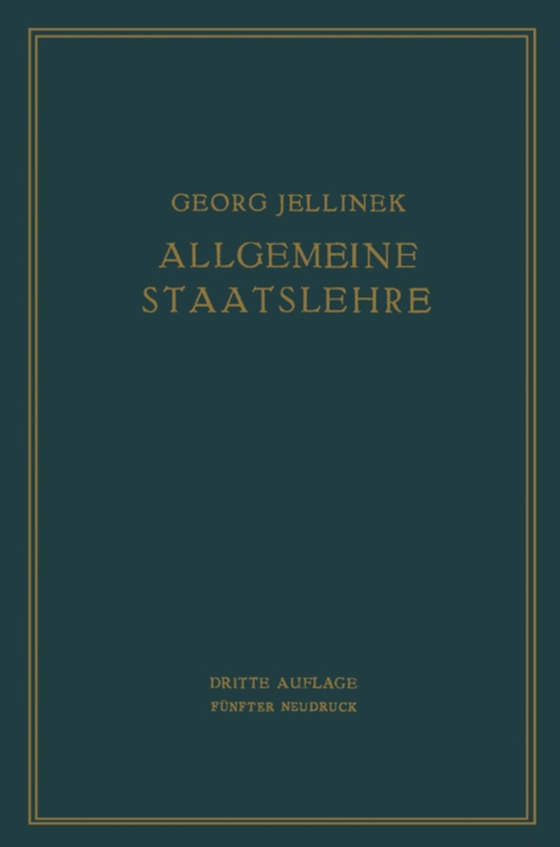 Allgemeine Staatslehre (e-bog) af Jellinek, Walter