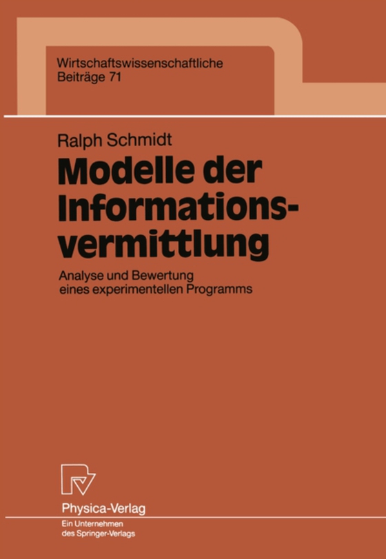 Modelle der Informationsvermittlung (e-bog) af Schmidt, Ralph