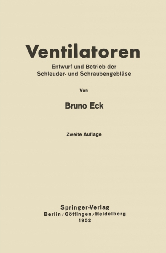 Ventilatoren (e-bog) af Eck, Bruno