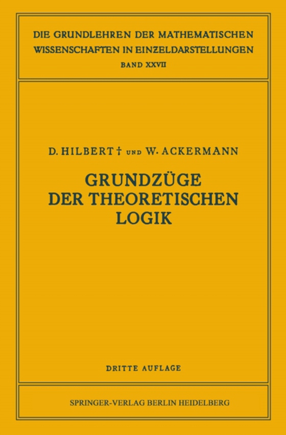 Grundzüge der Theoretischen Logik (e-bog) af Ackermann, Walter