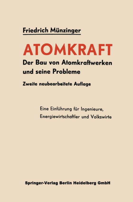 Atomkraft (e-bog) af Munzinger, Friedrich