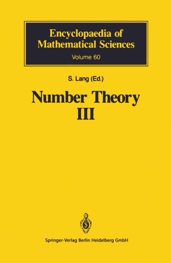 Number Theory III (e-bog) af Lang, Serge