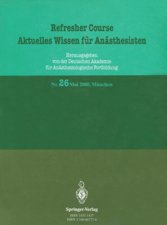 Refresher Course Aktuelles Wissen für Anästhesisten (e-bog) af Purschke, Reinhard