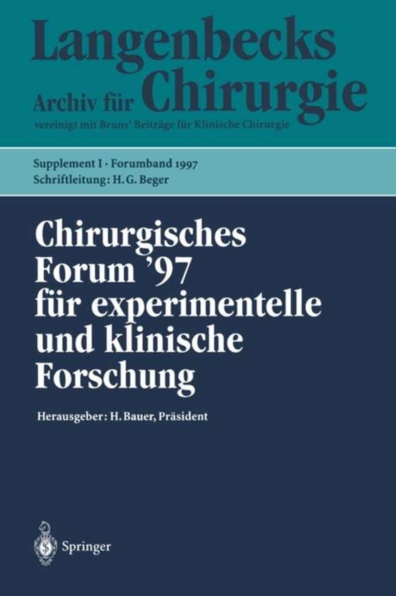 Chirurgisches Forum ’97 für experimentelle und klinische Forschung (e-bog) af -