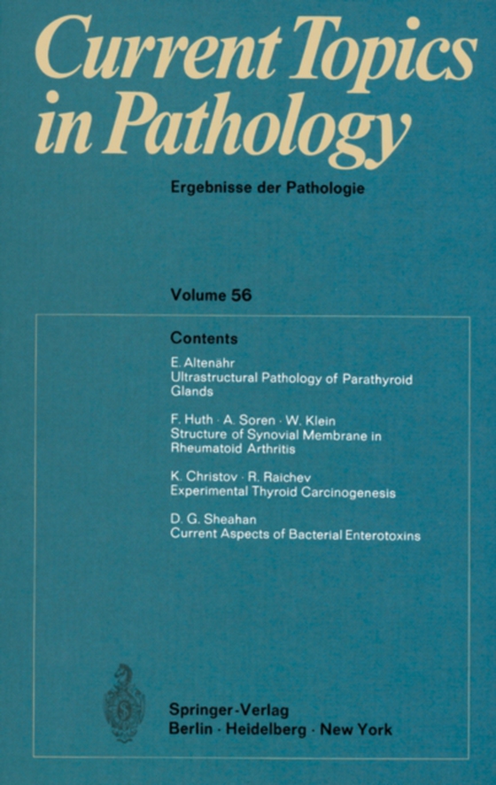 Current Topics in Pathology / Ergebnisse der Pathologie