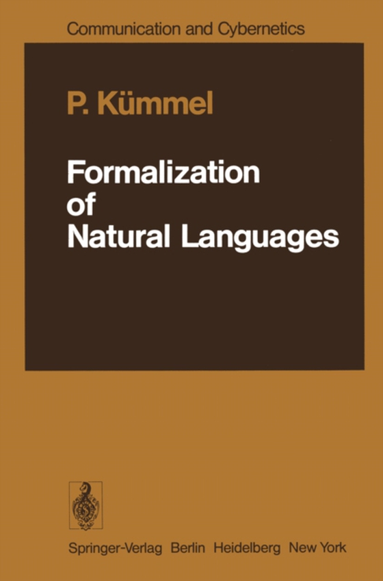 Formalization of Natural Languages (e-bog) af Kummel, P.