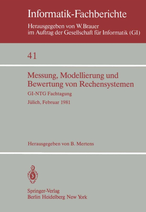 Messung, Modellierung und Bewertung von Rechensystemen (e-bog) af -