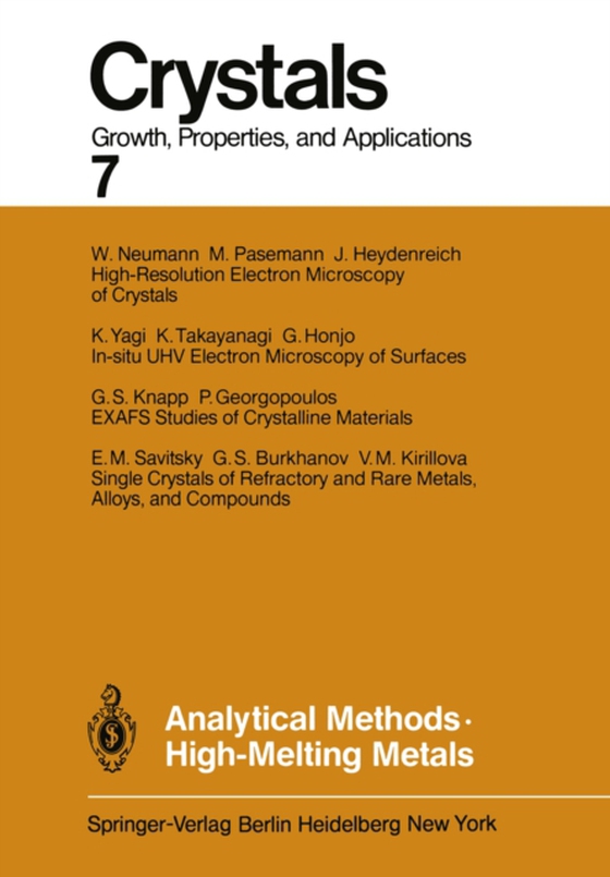 Analytical Methods High-Melting Metals (e-bog) af -