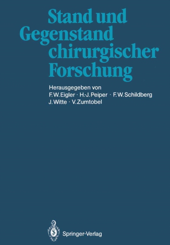 Stand und Gegenstand chirurgischer Forschung (e-bog) af -