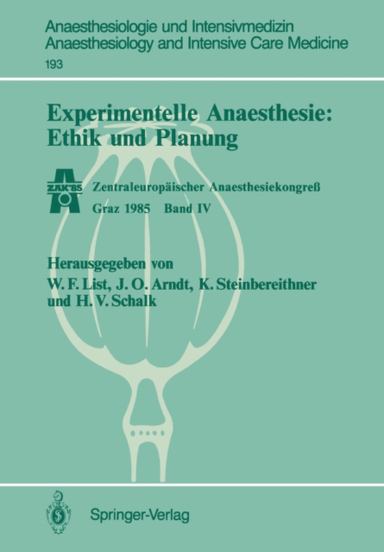 Experimentelle Anaesthesie: Ethik und Planung (e-bog) af -