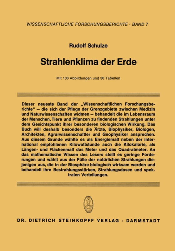 Strahlenklima der Erde (e-bog) af Schulze, Rudolf