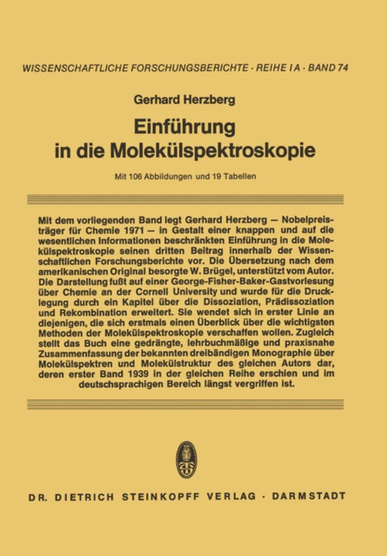 Einführung in die Molekülspektroskopie (e-bog) af Herzberg, Gerhard