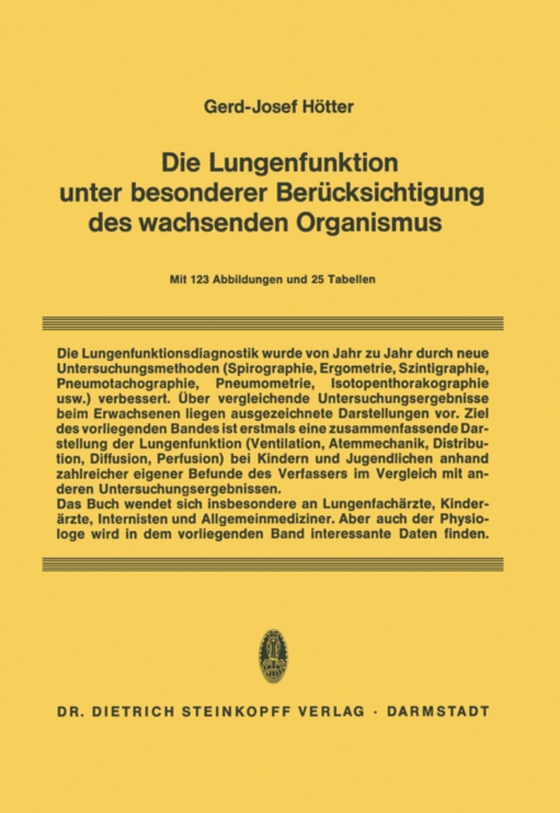 Die Lungenfunktion unter besonderer Berücksichtigung des wachsenden Organismus (e-bog) af Hotter, Gerd-Josef