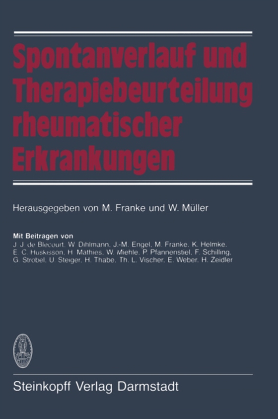 Spontanverlauf und Therapiebeurteilung rheumatischer Erkrankungen (e-bog) af -