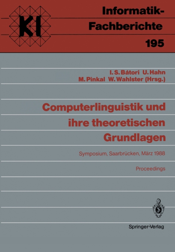 Computerlinguistik und ihre theoretischen Grundlagen (e-bog) af -