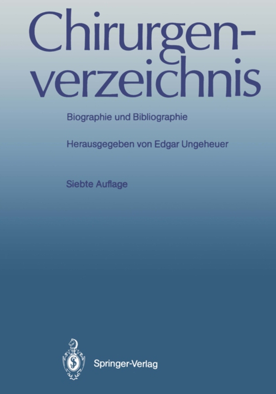 Chirurgenverzeichnis (e-bog) af -