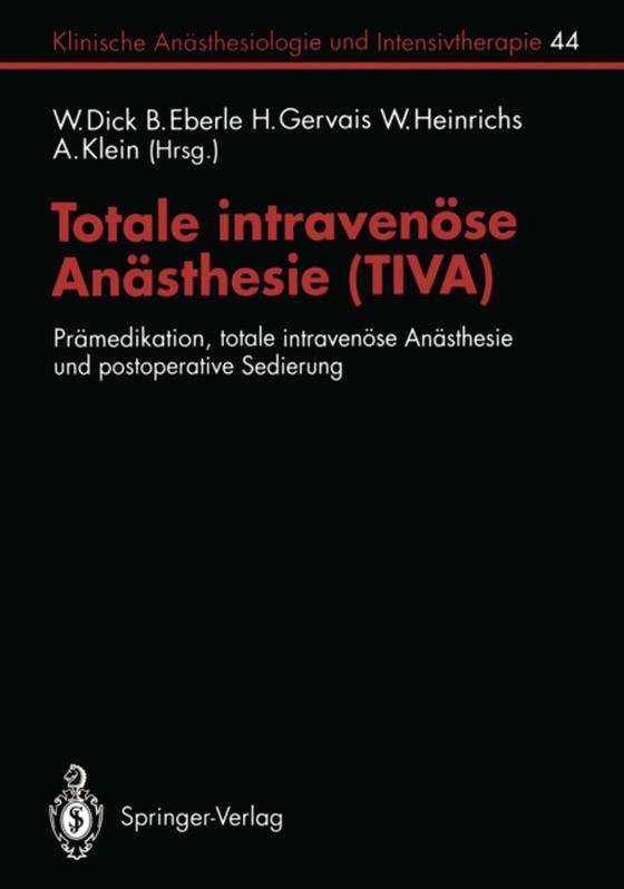 Totale intravenöse Anästhesie (TIVA) (e-bog) af -