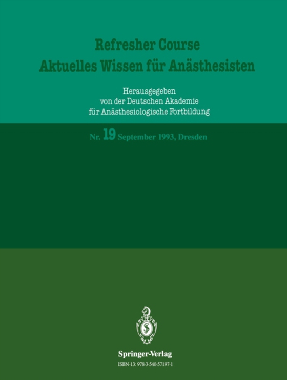 Refresher Course — Aktuelles Wissen für Anästhesisten (e-bog) af Purschke, R.