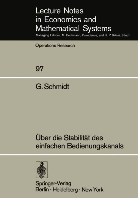 Über die Stabilität des einfachen Bedienungskanals (e-bog) af Schmidt, G.