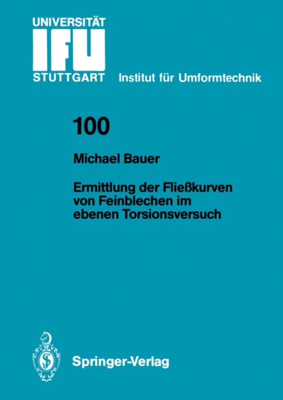 Ermittlung der Fließkurven von Feinblechen im ebenen Torsionsversuch (e-bog) af Bauer, Michael