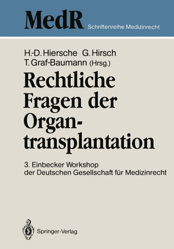 Rechtliche Fragen der Organtransplantation (e-bog) af -